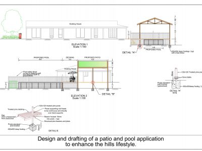 Pool and Patio Elevations