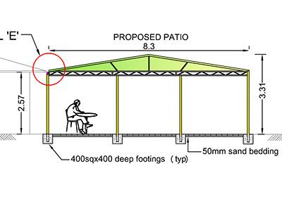 Pre-constructed Patio